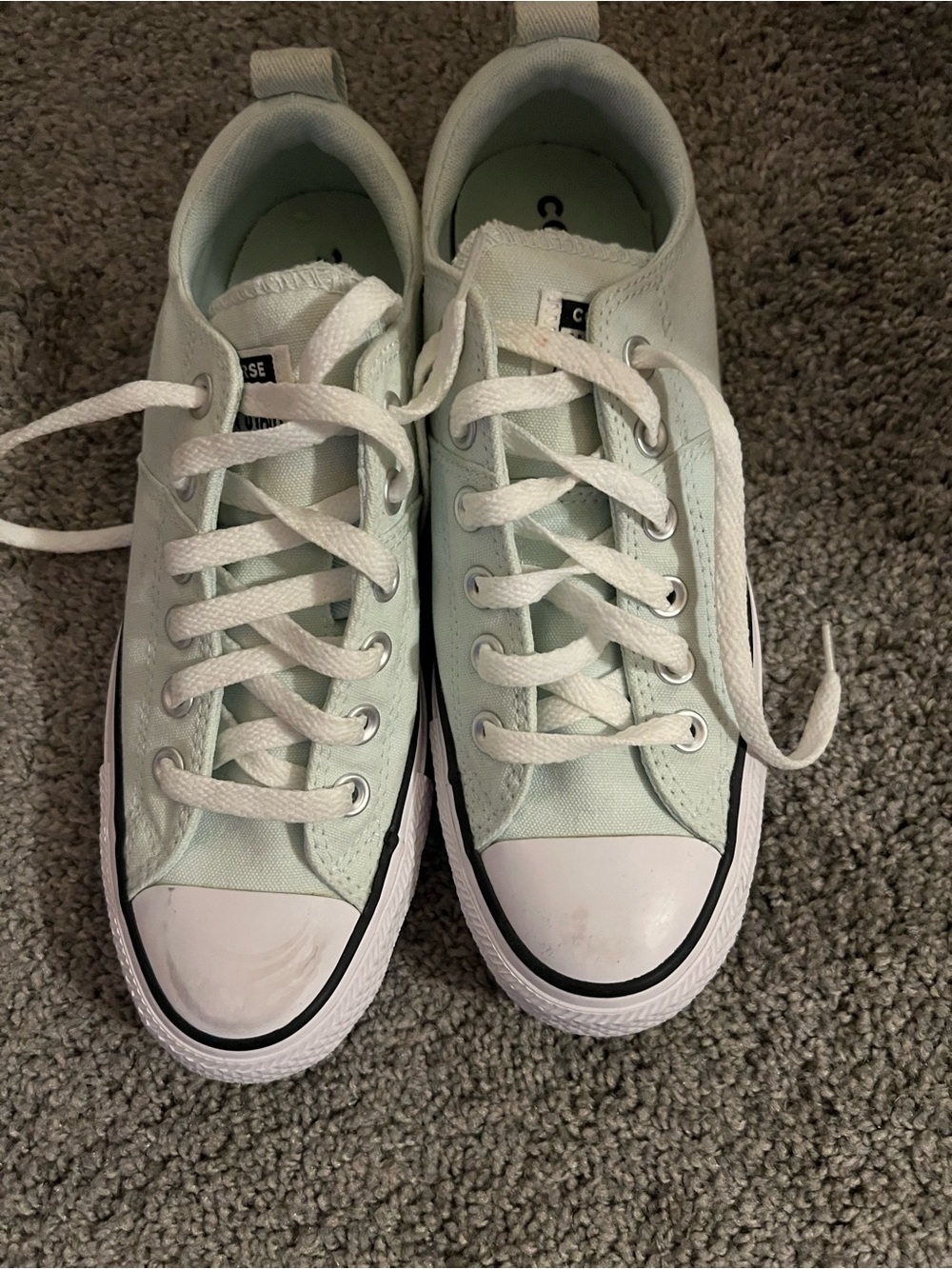 Converse Women’s Low  Top Sneakers in Pale Mint